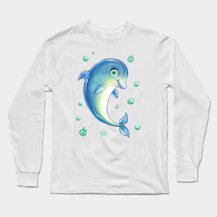 Adorable Dolphin Long Sleeve T-Shirt